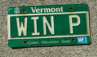 Real Vermont State License Plate Auto Car Tag Win P Green Mountain State Vt