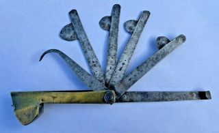 Rare 4 Blade And Hook Antique Blood Letting Fleam Brass & Steel 18th Century