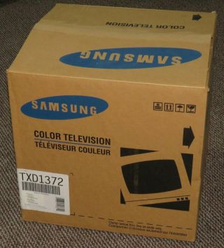 Vintage 1995 Samsung 13 " Crt Color Tv Model Txd1372 With Remote And Box