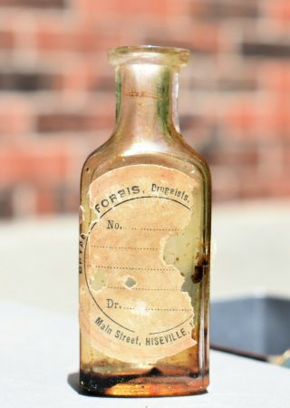 Hiseville Kentucky Ky Antique Glass Medicine Bottle Early 1900 