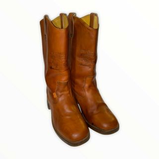 Levi’s Orange Tab Brown Leather Pull - On Men’s Western Boots Size 10 Vintage