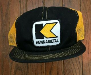 Vintage Kennametal Mesh Trucker Hat Snapback Hat Baseball Cap Usa Made