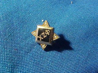 Vintage Phi Zeta Chi Fraternity 10k Gold Pin