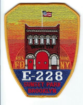 York City Fire Dept.  Fdny Engine 228 " Sunset Park Brooklyn " Patch -