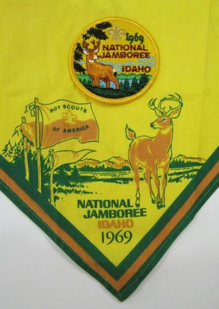 Vintage Boy Scouts Idaho National Jamboree Neckerchief Patch Bsa 1969