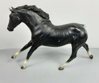 Vintage Breyer Black Horse Foal Figurine Made In Usa Missing Tail