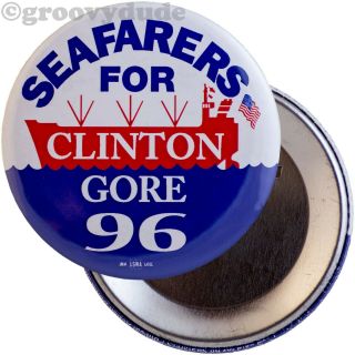 1996 Seafarers For Bill Clinton Al Gore Labor Union Campaign Pin Pinback Button