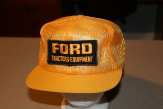 Vtg Ford Tractors Equipment Mesh Trucker Hat Snapback Patch Louisville Mfg Cap