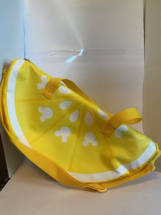 Disney Store Mickey Mouse Lemon Slice Wedge Cooler Bag Insulated 20 " Summer Euc