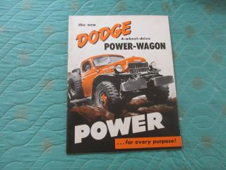 0324t 1950 1951 Dodge Power - Wagon Trucks Sales Brochure (dated 8 - 50)