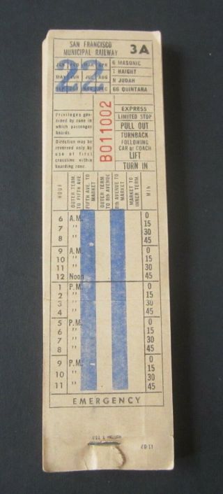 Pad Of 99 Old Vintage - San Francisco Municipal Railway - Train Tickets
