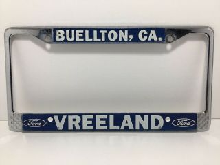 Vintage Vreeland Ford Buellton California License Plate Frame Sideways Movie