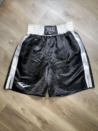 Vintage Ever - Last Boxing Shorts Satin Size Xxl Black White