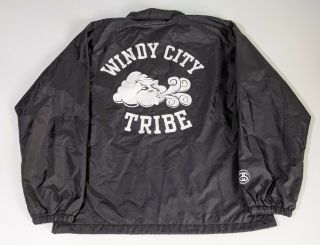 Vtg Stussy Windy City Tribe Coach Jacket Windbreaker Chicago Usa Vintage Men 