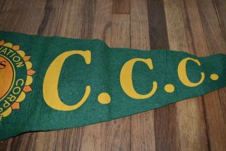 Vintage CCC Civilian Conservation Corps Great Depression DEAL FDR Pennant 3