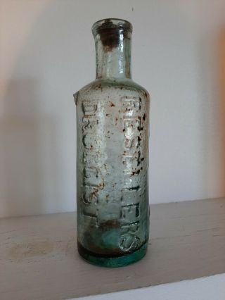 Open Pontil Pittsburgh,  Pa.  R.  E.  Sellers Druggist Very Crude Attic 1850 
