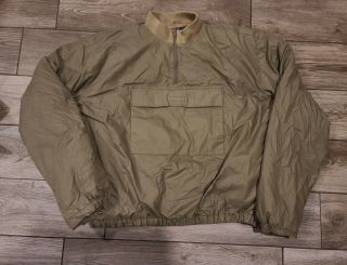 Vintage 80s Polo Ralph Lauren Goose Down Pull Over Anorak Military Sz L Green