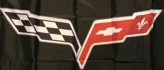 Corvette C6 Racing Logo 3X5 Garage Wall Banner Flag Chevrolet 3