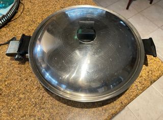 Vintage Rena Ware Electric Skillet - Liquid Core - Stainless 17100 13 3/4 ".