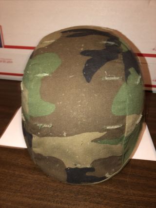 Vintage Army Pasgt Made With Kevlar Helmet M - 6 Unicor,  Strap & Camo Cover