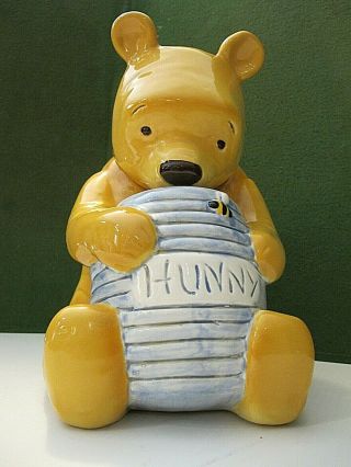 Vintage Treasure Craft Winnie The Pooh - Pooh Bear With Hunny Pot Cookie Jar