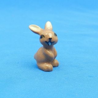 Hagen Renaker Miniature Rabbit Baby Ears Apart Figurine Brown 1950s Htf