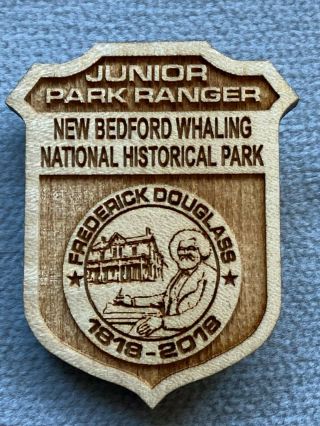 Frederick Douglas Centennial Bedford National Park Wood Junior Ranger Badge