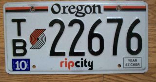 Single Oregon License Plate - Tb 22676 - Ripcity