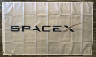 Space X Logo Flag 3x5 Garage Shop Wall Banner Dragon Starship Rocket Nasa