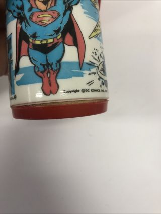 Vintage Superman Metal Lunchbox & Thermos 1978 DC Comics Christopher Reeves 3