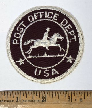 Vintage Us Mail Post Office Department Usa Letter Carrier Patch Usps Horse Brown