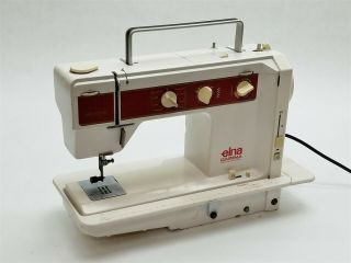Vintage Elna Carina Electronic Type 66 Duplex Sewing Machine Made In Switzerland