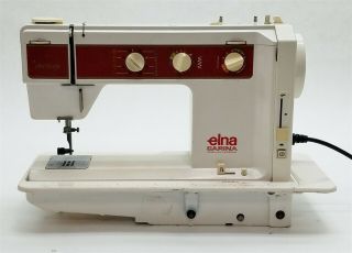 Vintage Elna Carina Electronic Type 66 Duplex Sewing Machine Made in Switzerland 2