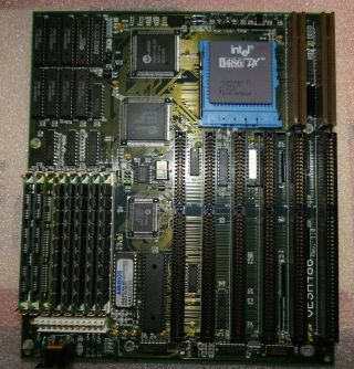 Vesa486 Motherboard Umc Vlb Vintage Isa Intel Cpu 8mb Ram