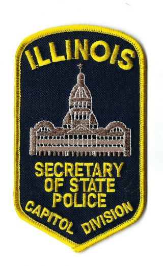 State Of Illinois Il Secretary Of State Police Capitol Division Patch -