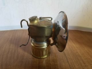 Miner ' s Justrite Carbide Lamp,  with patina 2