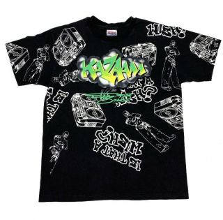 Vintage Kazaam Movie T - Shirt All Over Print Shaq 90s Yxl Rare