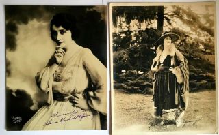 Clara Kimball Young Vtg 1910s Witzel Silent Portrait Photos Signed 2