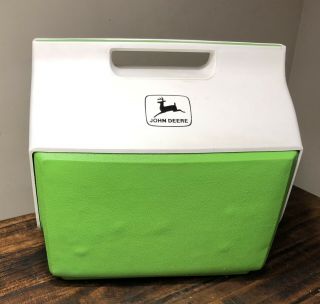 Htf Vintage John Deere Igloo Playmate Plastic Cooler Ice Chest Made In Usa