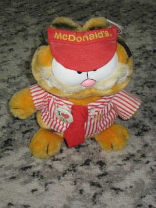 Extremely Rare Vintage Dakin Garfield Mcdonald’s Stuffed Toy Plush With Tag