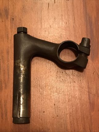 Antique Toc 1900’s Early Bicycle Stem Indian ? Wood Rim Bike Harley ?