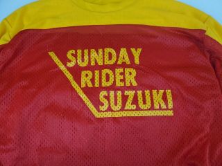 Vtg Suzuki Racing Jt Dirtbike Jersey Xl Sunday Racing Rose 64 Red Yellow Shirt