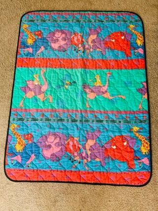 Vintage Disney Lion King Blanket Throw 40 By 54 Inches Small Toddler Size