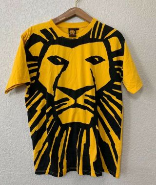 Rare Disney The Lion King The Broadway Musical All Over Print T - Shirt Large