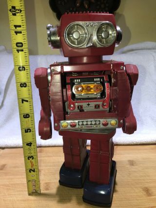 Vintage Rotate - O - Matic Astronaut Red Robot Does Not Work See Pictures