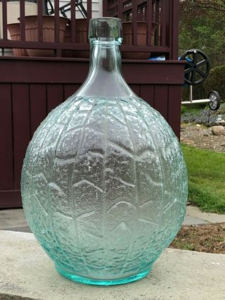 Antique Huge 16 " Blown Glass Water Bottle / Drug Store Display - Unique Piece