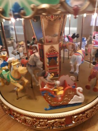 Vintage Mr Christmas A Mickey Holiday Carousel Disney Decor 30 Songs 1997 3