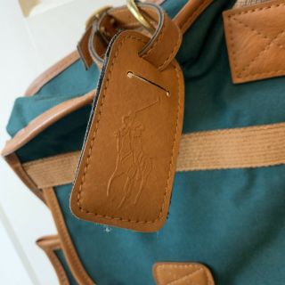 Polo Ralph Lauren Garment Bag Suit Travel Luggage Folding Green Tan Vintage 2