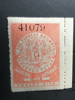 Furness Railway: 9d Red Large Newspaper Parcel Stamp,  - Item
