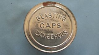California Cap Company 100 No 6 Round Blasting Cap Tin - Underground Mining